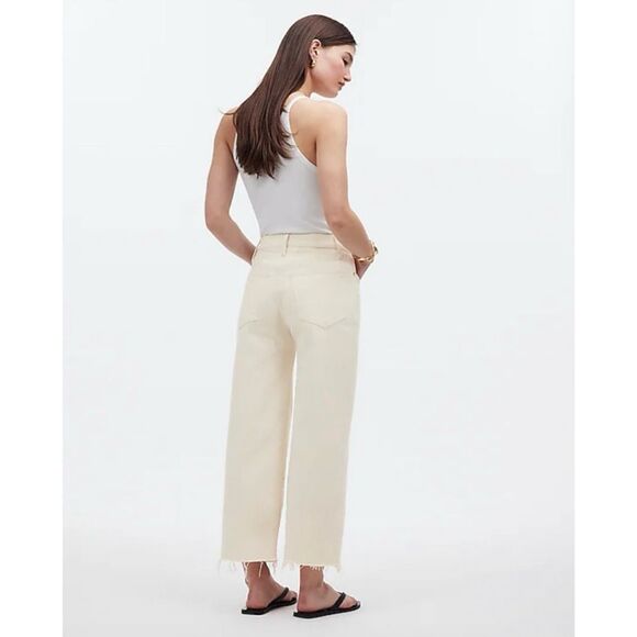 Madewell The Perfect Vintage Wide-Leg Crop in Vintage Canvas Jeans Size 31 - Picture 13 of 13